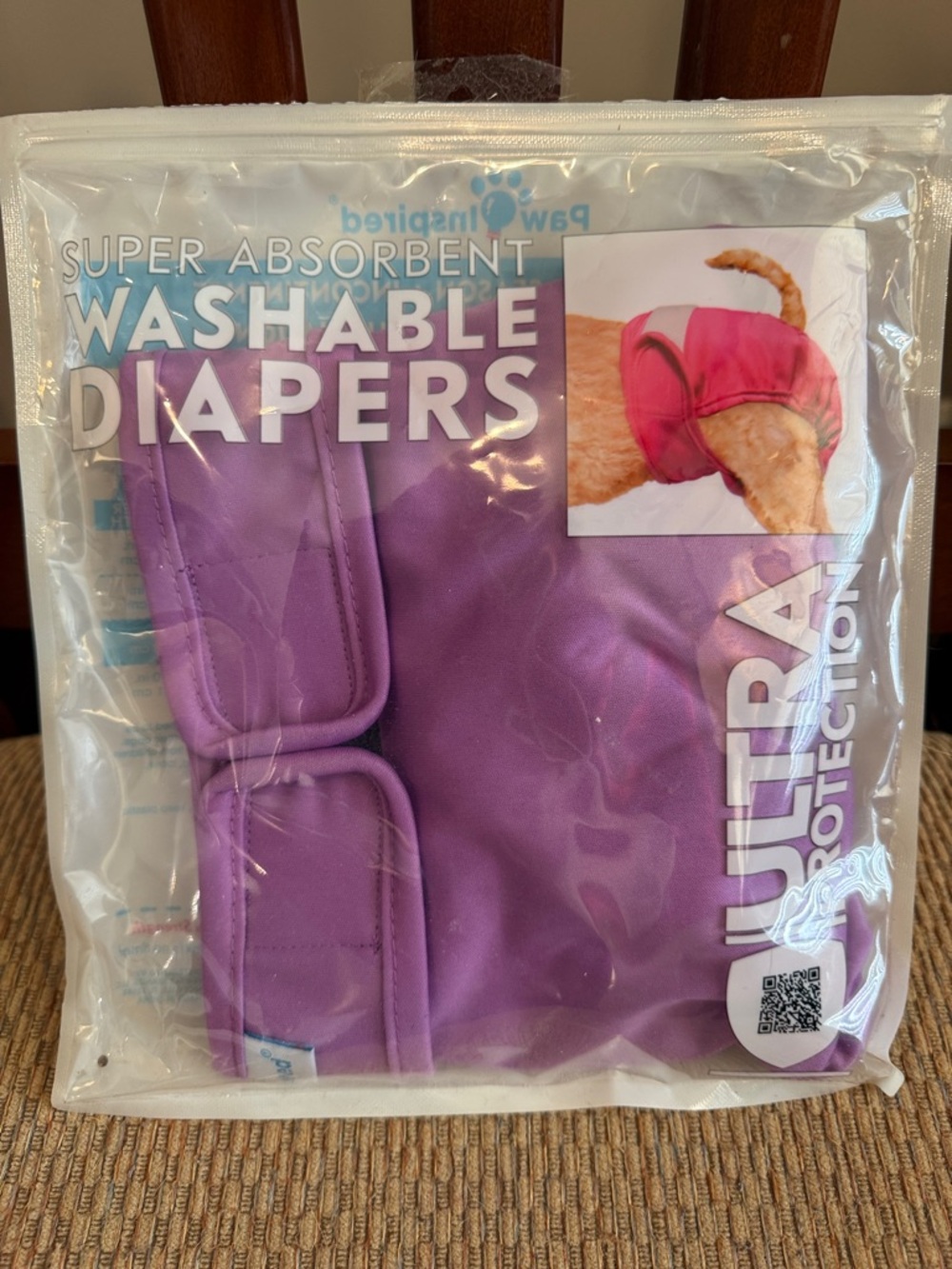 Inspire Purple Washable Dog Diapers